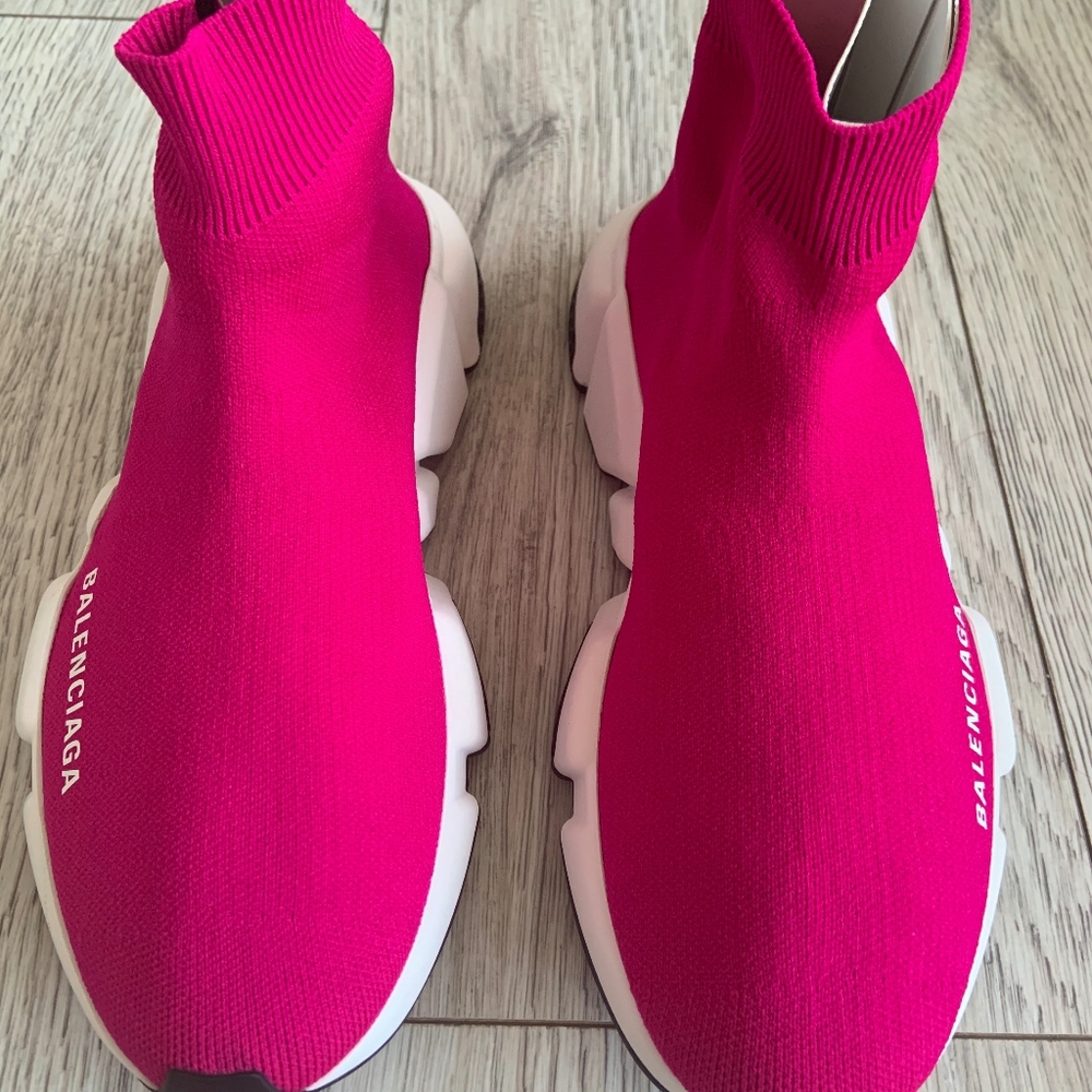 Pink Size 5 Balenciaga Sock Sneakers Never Worn